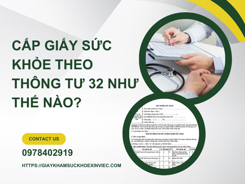 Cấp giấy sức khỏe theo thông tư 32 như thế nào?