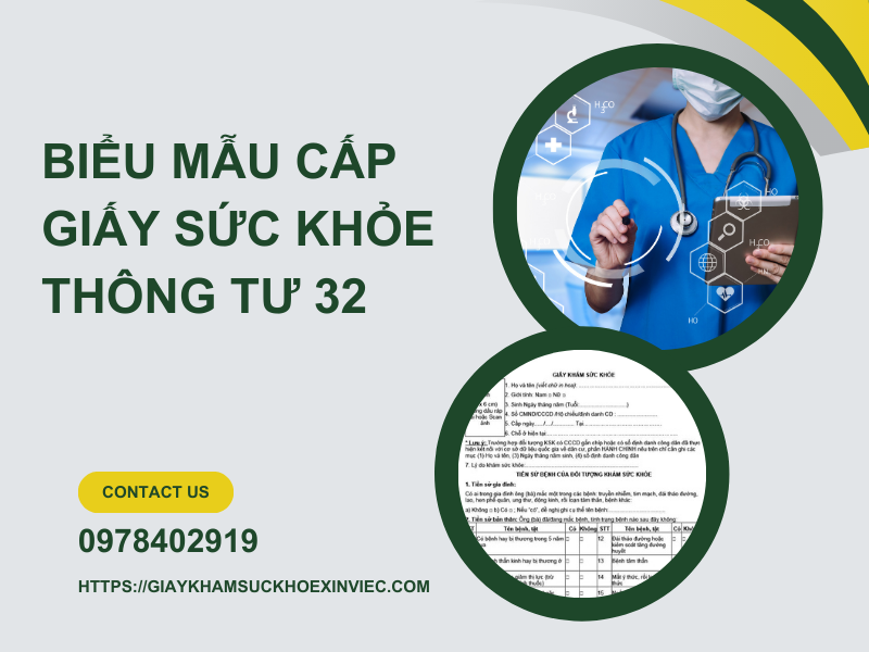 Cấp giấy sức khỏe theo thông tư 32 như thế nào?