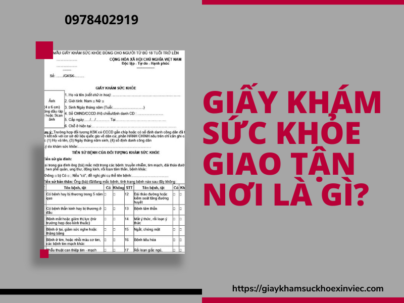 Những điều cần biết về giấy khám sức khỏe giao tận nơi