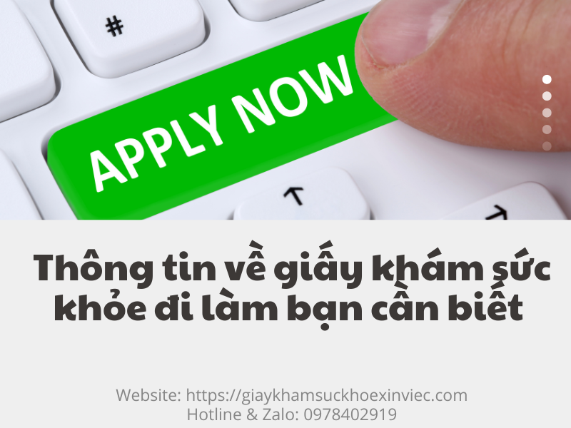 Thông tin về giấy khám sức khỏe đi làm bạn cần biết