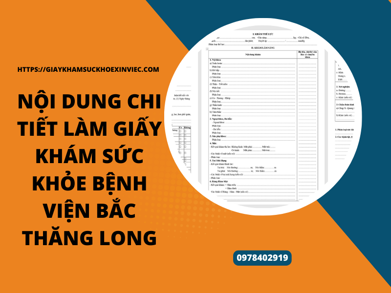 Giấy khám sức khỏe bệnh viện Bắc Thăng Long uy tín