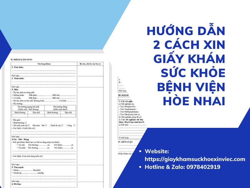 Hướng dẫn 2 cách xin giấy khám sức khỏe bệnh viện Hòe Nhai