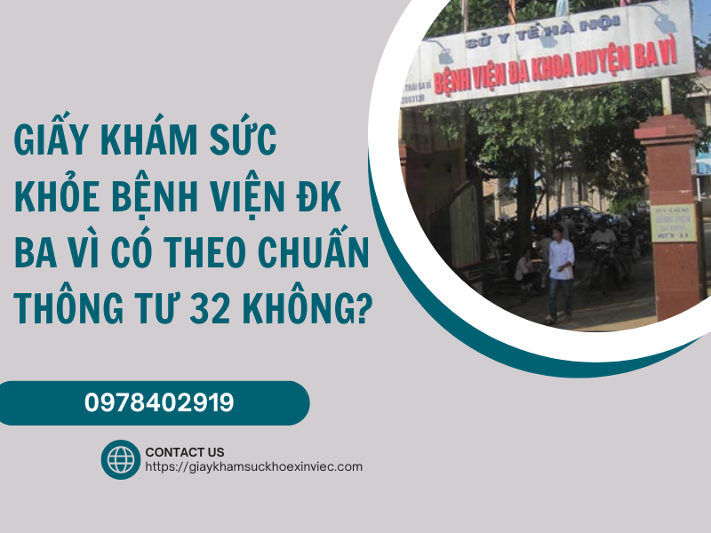 5 câu hỏi khi làm giấy khám sức khỏe bệnh viện ĐK Ba Vì