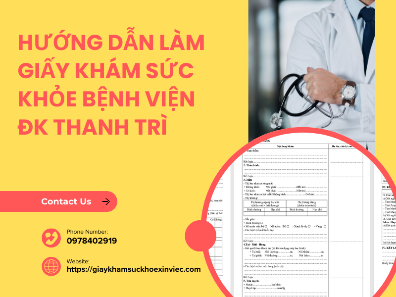 Hướng dẫn làm giấy khám sức khỏe bệnh viện ĐK Thanh Trì