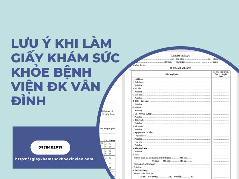 Giấy khám sức khỏe bệnh viện ĐK Vân Đình: Từ A đến Z