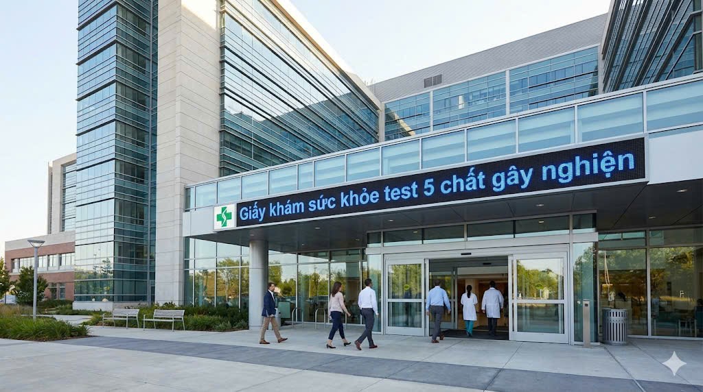 Giấy khám sức khỏe test 5 chất gây nghiện